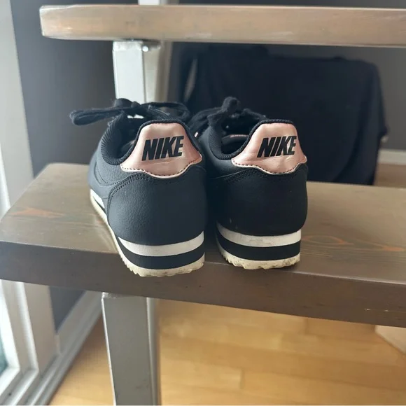 Nike - Women's Cortez Black & Rose Gold Sneakers - US 10.0 - Picture 3 of 9